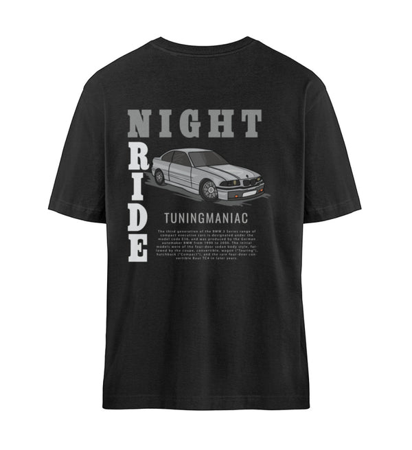 Night Ride | T-Shirt | Relaxed Fit | Backprint - Tuningmaniac