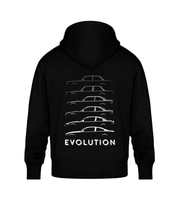 BMW Evolution | Oversized Hoodie | Backprint - Tuningmaniac